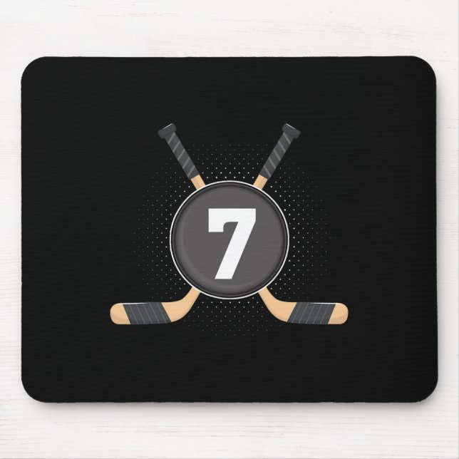 7:e Birthday Ice Hockey 7 Years Old Thmet Birthda Musmatta (Framsidan)