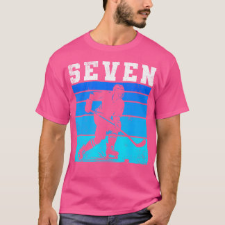 7:e Birthday Ice Hockey Boys Seven Hockey Birthday T Shirt