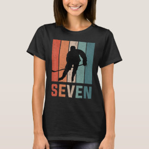 7:e Birthday Retro Ice Hockey 7 Years Old Hockey T Shirt