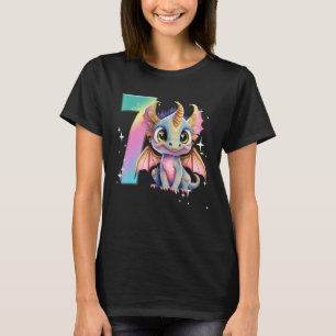 7:e Birthday Shirt Girl Dragon Birthday Outfit Rai T