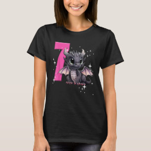 7:e Birthday Shirt Party Birthday Girl Rosa T