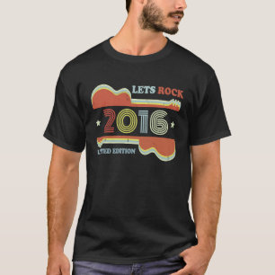 7:e Birthday Vintage Guitar Retro Lets Sten 2016 T Shirt