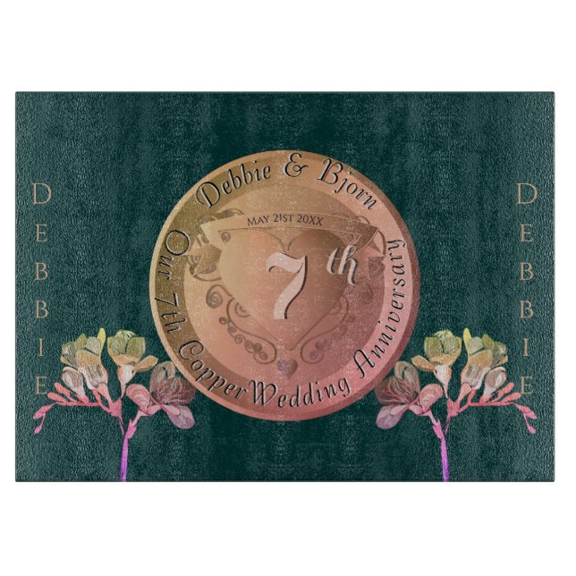 7:e Bröllop-årsdag Copper Fresia (Framsidan)