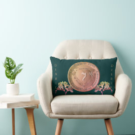 7:e Bröllop-årsdag Copper Fresia Lumbarkudde