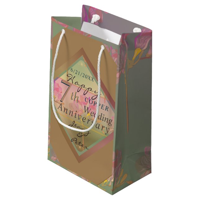 7:e Bröllop-årsdagen av Gift Bag (Baksidan Vinklad)