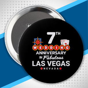 7:e Bröllop-årsdagen Par Las Vegas Resa Knapp