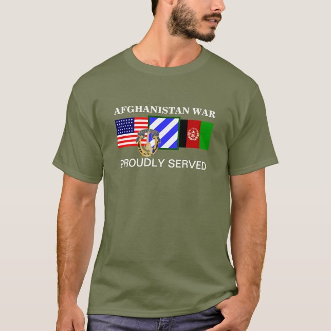 7:E CAVALRY 3RD INFANTRY AFGHANISTAN KRIG T-SHIRT (Framsida)