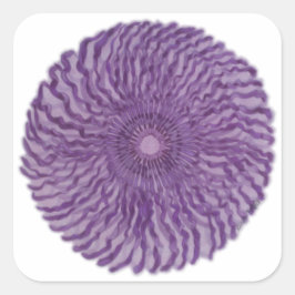 7:e Chakra Art - #2 Fyrkantigt Klistermärke