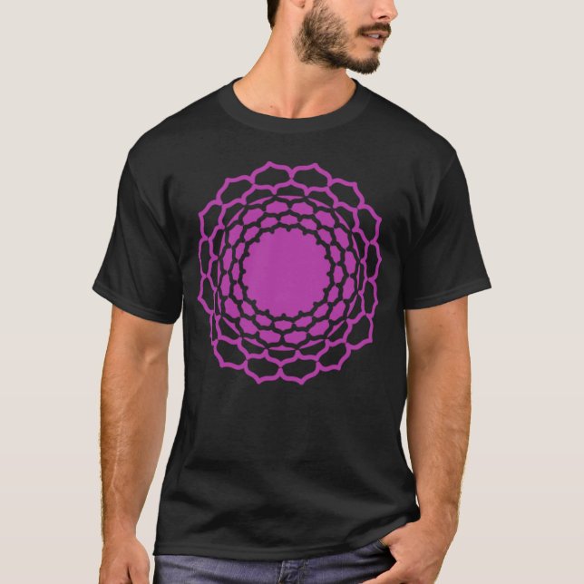 7:e Chakra Sahaswara Krona Källa för upplysning T Shirt (Framsida)