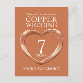 7:e Copper Bröllop-årsjubileum Tilläggskort
