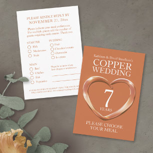 7:e Copper Bröllop-årsjubileum Tilläggskort