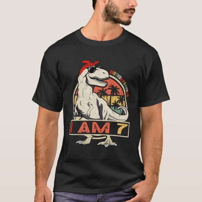 7:e Dinosaur T Rex 7 Shirt (Framsida)