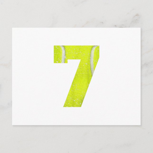 7:e födelsedag 2013 Tennis Boys Girls Kids sjunde Meddelande Vykort (Framsida)