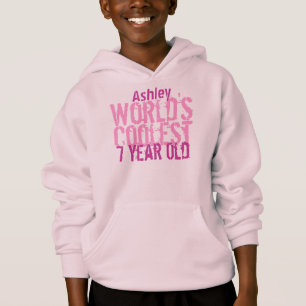 7:e födelsedag - 7 år gammal Rosa Tee