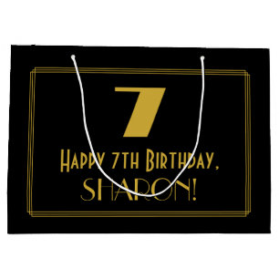 7:e födelsedag - Art Deco Inspired look ’7’ & Namn