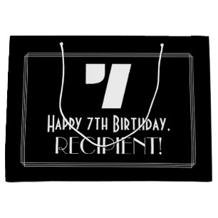 7:e födelsedag ~ Art Deco Inspired Titta "7" + Nam