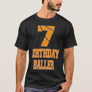 7:e födelsedag Baller Boy 7 ÅRS Basketboll T Shirt