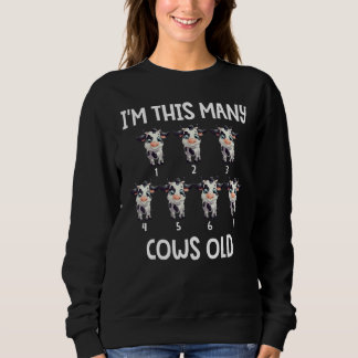 7:e födelsedag Cows Småbarn Bday Party Gi T Shirt