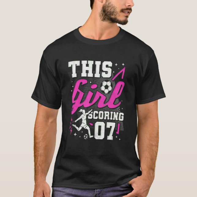 7:e födelsedag Denna flicka, som avlägger 7 år gam T Shirt (Framsida)