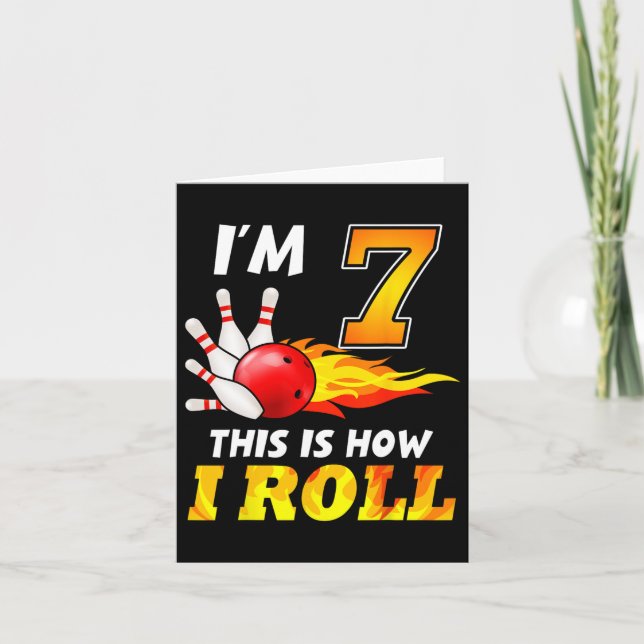 7:e födelsedag Det här är hur jag rullar 7 år Kort (Framsida)