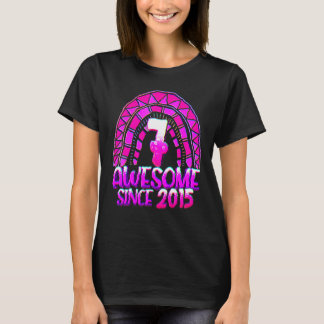 7:e födelsedag Fantastisk sedan 2015 Regnbåge på f T Shirt