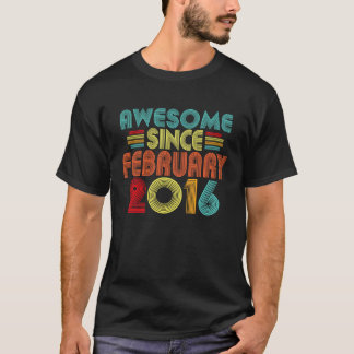 7:e födelsedag Fantastisk sedan februari 2016 Retr T Shirt