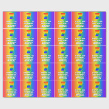7:e födelsedag: färgfull, Roligt Rainbow Mönster #
