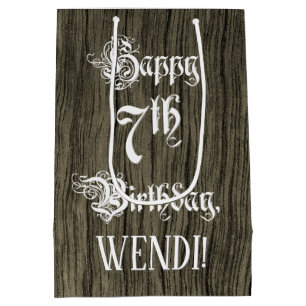 7:e födelsedag: Finare, Faux Wood look + eget namn