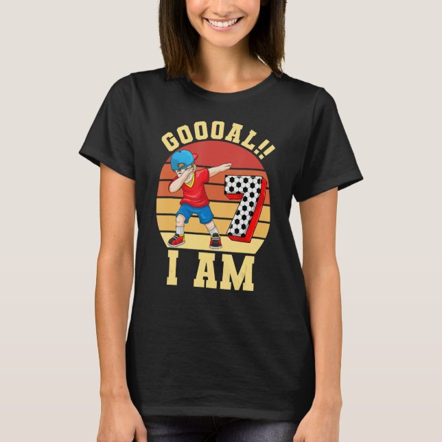 7:e födelsedag Födelsedagsfest 7 år T Shirt (Framsida)