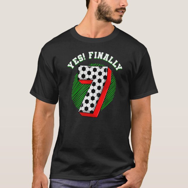 7:e födelsedag Födelsedagsfest 7 år T Shirt (Framsida)