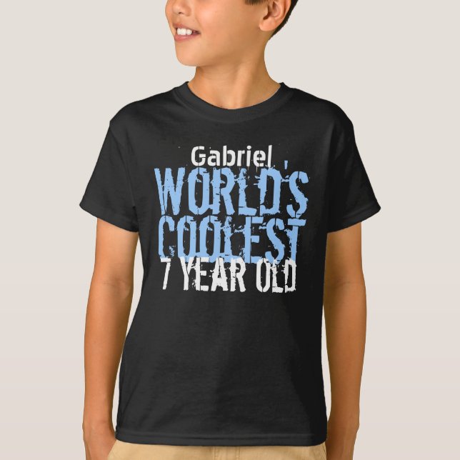 7:e födelsedag Gift World's Coolest 7 Year Old V12 Tröja (Framsida)