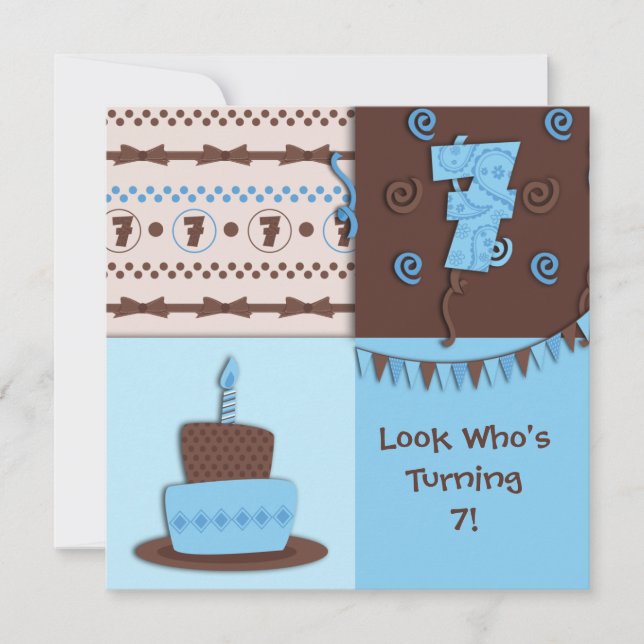 7:e födelsedag: Pojken : Inbjudan (Framsida)