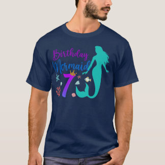 7:e födelsedag Sjöjungfrun Oceanen 7 år gammal mag T Shirt