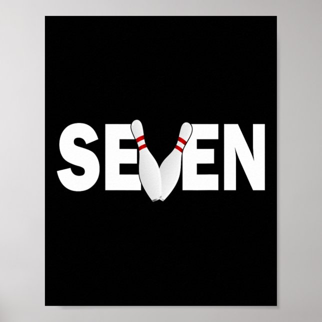 7:e-födelsedag sju 7 år gammal tarvling Party Poster (Framsidan)