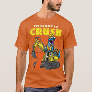 7:e födelsedag T Rex Excavator 1 T Shirt