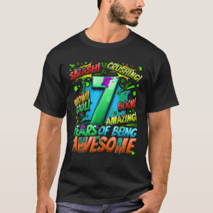 7:e födelsedag Tecknad Stil Fantastisk sedan 2016 T Shirt