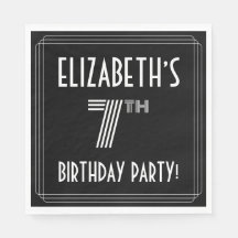 7:e Födelsedagsfest: Art Deco Stil + eget namn