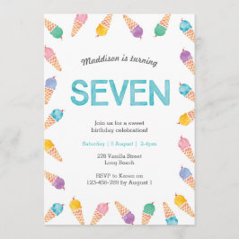 7:e Födelsedagsfest | Inbjudan till Rainbow Ice kr