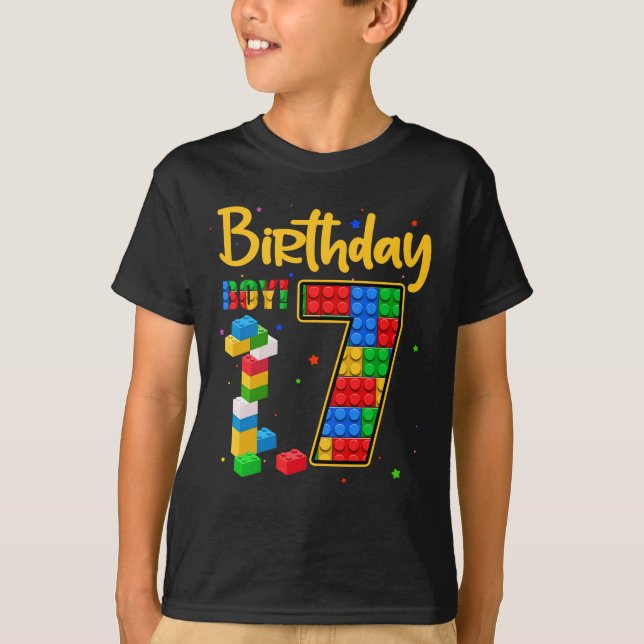7:e födelsedagsgåva 7 år gamla Byggnader  T Shirt (Framsida)