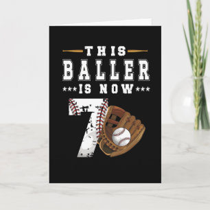 7:e, födelsedagsgåva Baseball Player 7 år gammal p Kort