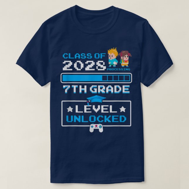 7:e, första skoldagen 2028, Cute V T Shirt (Design framsida)