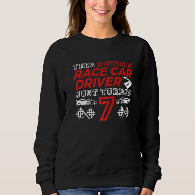7:e framtida Tävling-bilförare Tävling Parti T Shirt (Framsida)