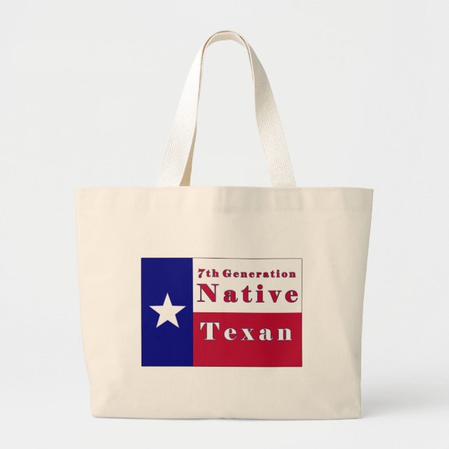 7:e Generation Native Texan Flagga Jumbo Tygkasse (Framsidan)