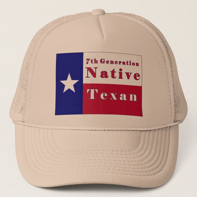 7:e Generation Native Texan Flagga Truckerkeps (Framsida)