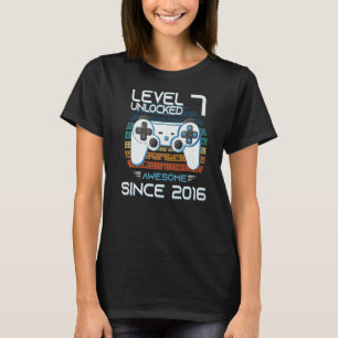 7:e Girls Boys Birthday 7 Years Född 2016 T Shirt