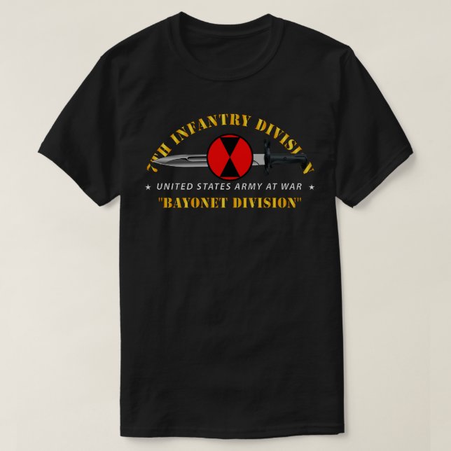 7:e Infantry Division Bayonet Division T Shirt (Design framsida)