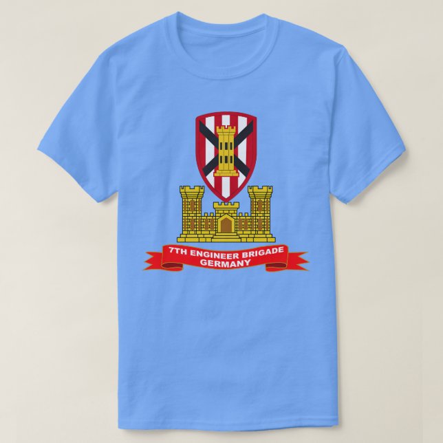 7:e Ingenjör Brigade 1969 Tyskland ENG Br Ribbon X T Shirt (Design framsida)