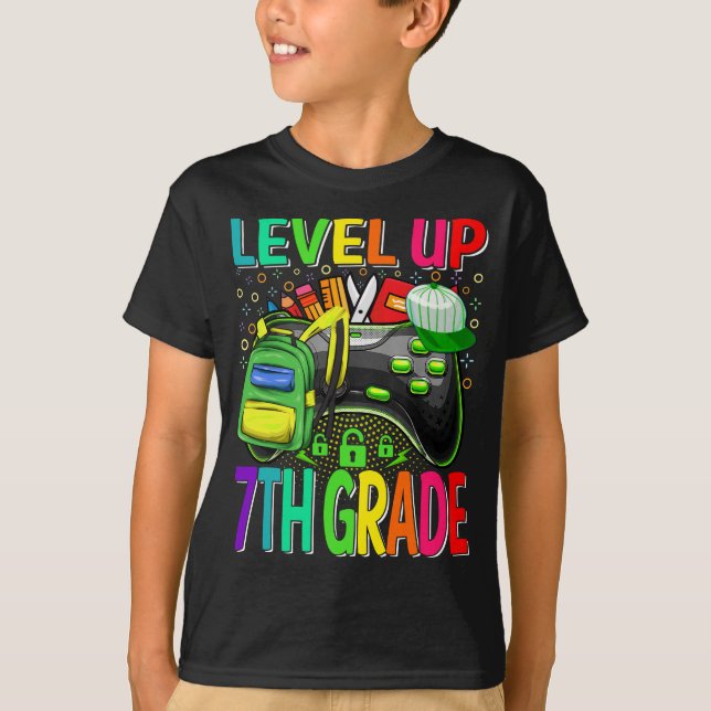 7:e Klass Back to school upplåst T Shirt (Framsida)