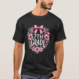 7:e Klass Coquette Rosa Bow Women Teacher Apprecia T Shirt