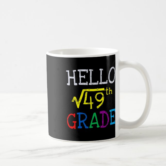 7:e klass kvadratroten ur 49 Första dagen tillbaka Kaffemugg (Höger)